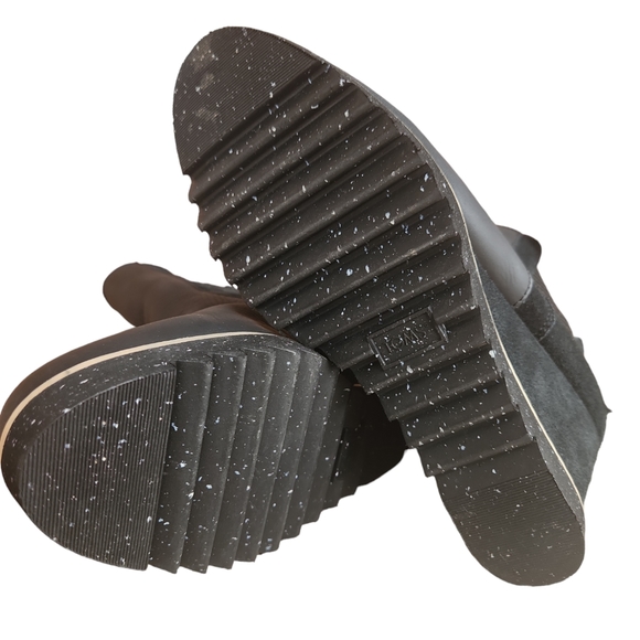 Tom's Maddie wedge boot leather black suede size 7 - Picture 8 of 12